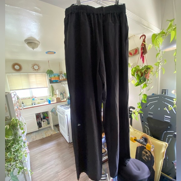 ALO Black High-Waist Pursuit Trousers - Picture 3 of 8